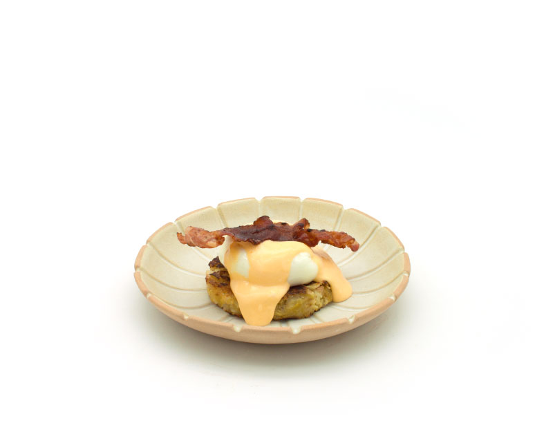 Plato Ous benedict amb trinxat